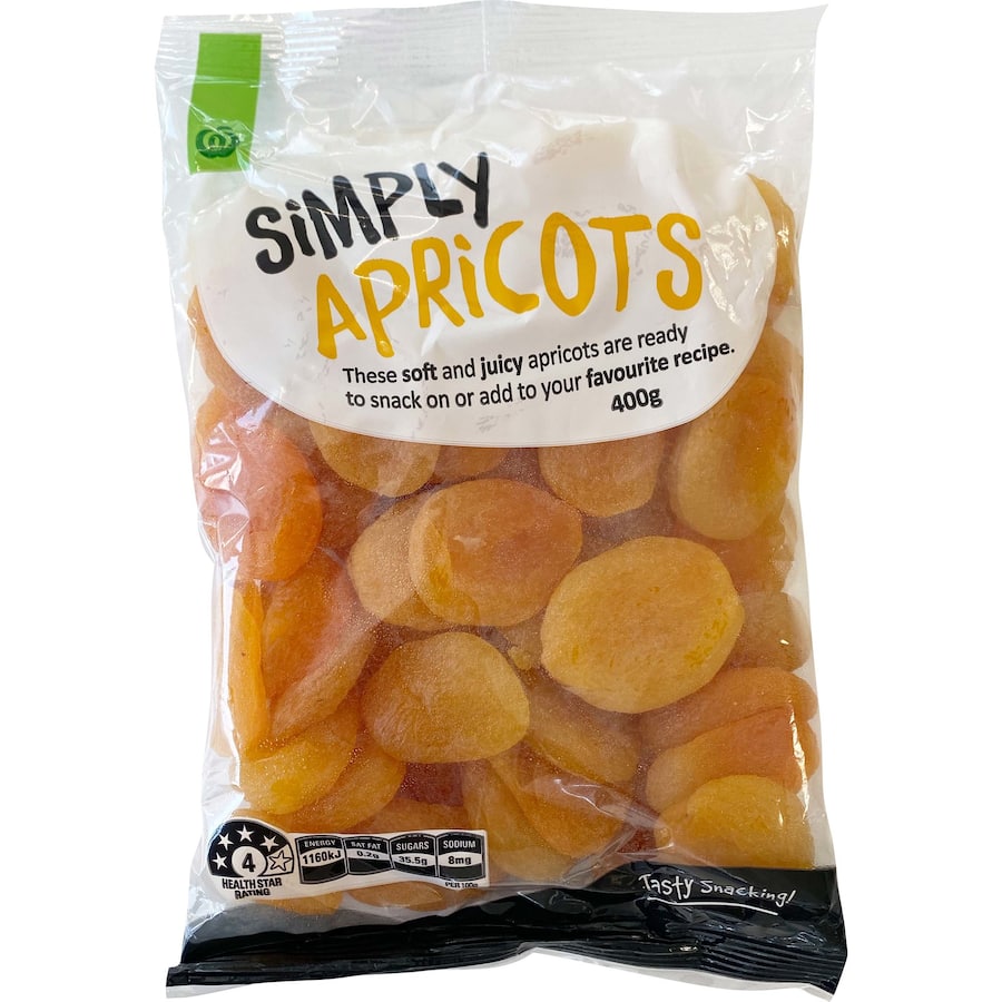 Woolworths Turkish Apricots, sun-dried, rich in flavor and nutrients, perfect for snacking or adding to recipes.