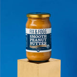 Creamy Fix & Fogg Peanut Butter Smooth featuring hi-oleic peanuts and sea salt, perfect for spreads and recipes.