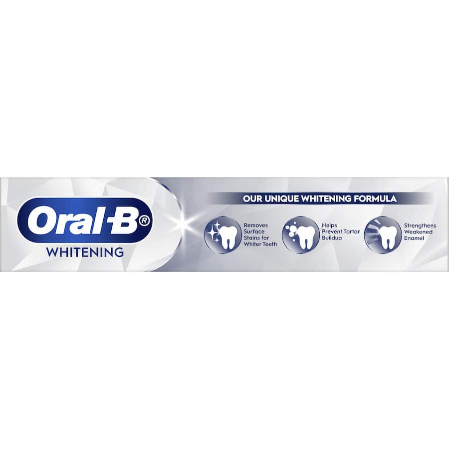 Oral B Toothpaste with activated charcoal offers intensive cleaning, whitening, and cavity protection for a fresh, healthy smile.