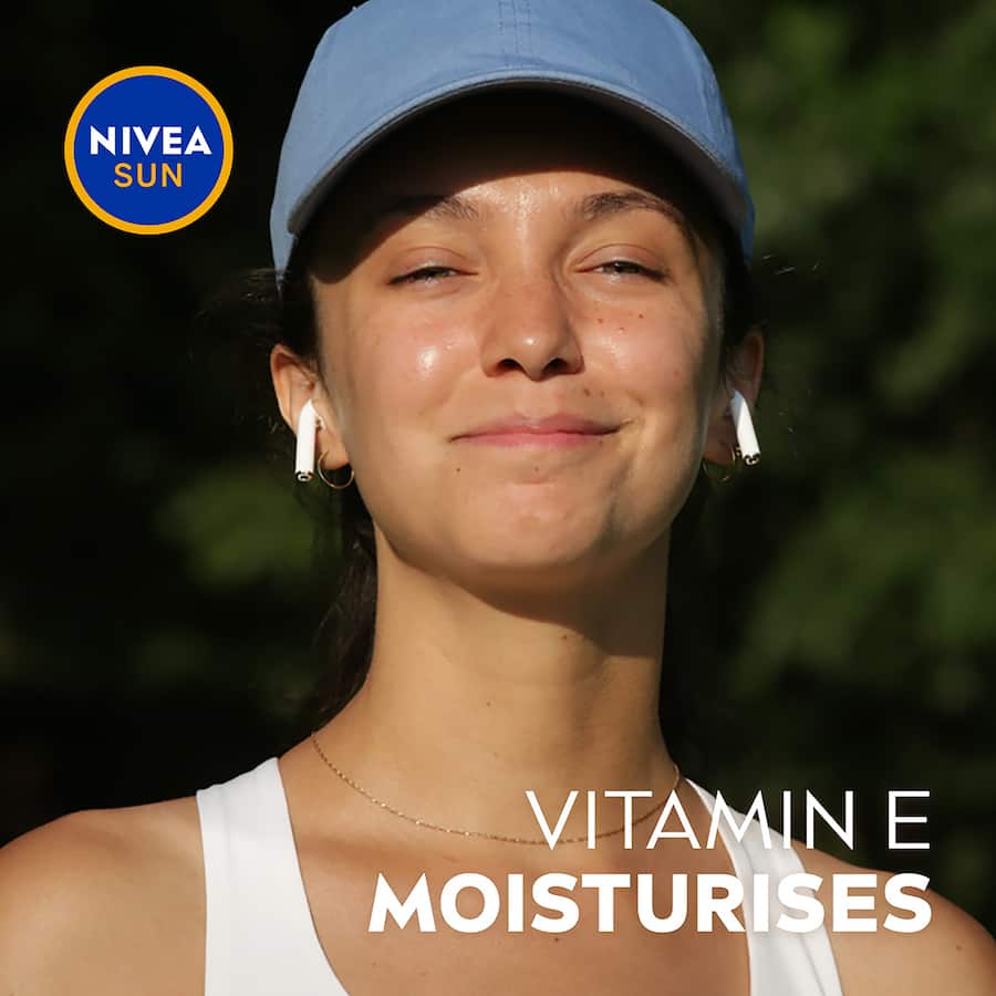 Nivea Sunscreen Protect & Moisture SPF 50 offers high UV protection and hydration, enriched with Panthenol and Vitamin E.