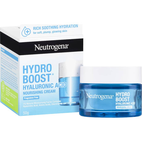 Neutrogena Hydro Boost Gel: lightweight moisturizer with hyaluronic acid for intense hydration and a smooth, radiant complexion.