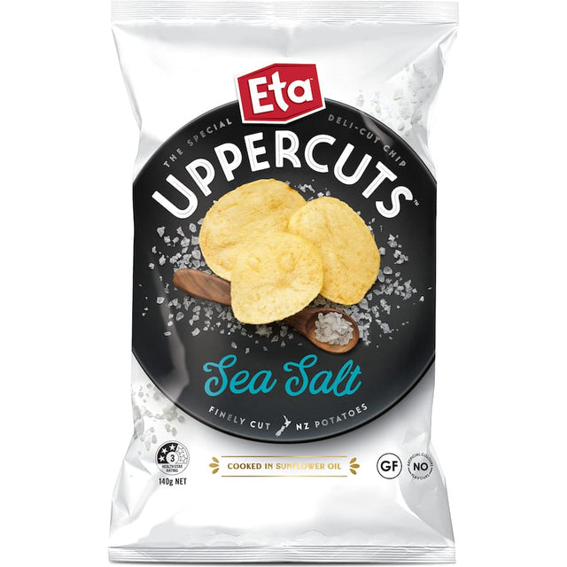 Crispy, gluten-free deli-style chips made from New Zealand potatoes, lightly salted for a savory snack.