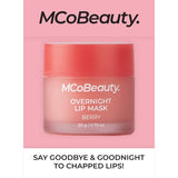 MCoBeauty Overnight Lip Mask in Berry, a rich, hydrating formula for soft, nourished lips while you sleep.