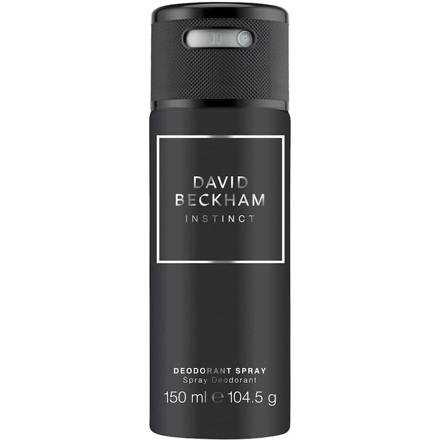 David Beckham Male Bodyspray Instinct, a refreshing citrus-scented spray for confident modern men.