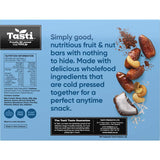 Tasti Made Simple Muesli Bars Lamington, featuring chocolate coating and coconut, offer a nutritious and tasty snack option.