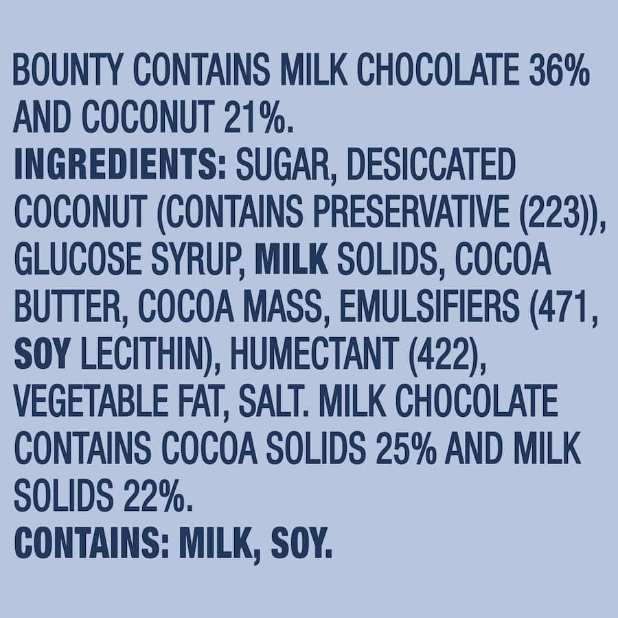 Bounty Chocolate Bar Coconut