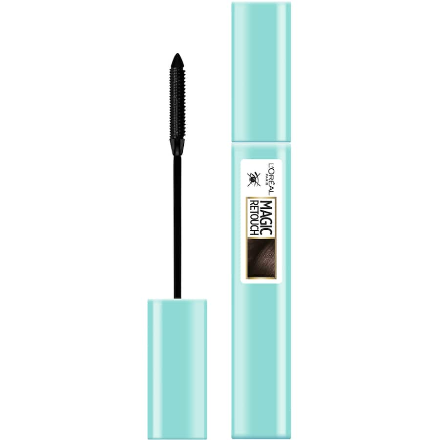 L'Oréal Paris Magic Retouch brush in Dark Brown, designed for quick grey hair concealment with precision application.