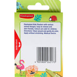 Colorful animal-themed plasters for kids, featuring fun prints and water-resistant support for small cuts and bruises.