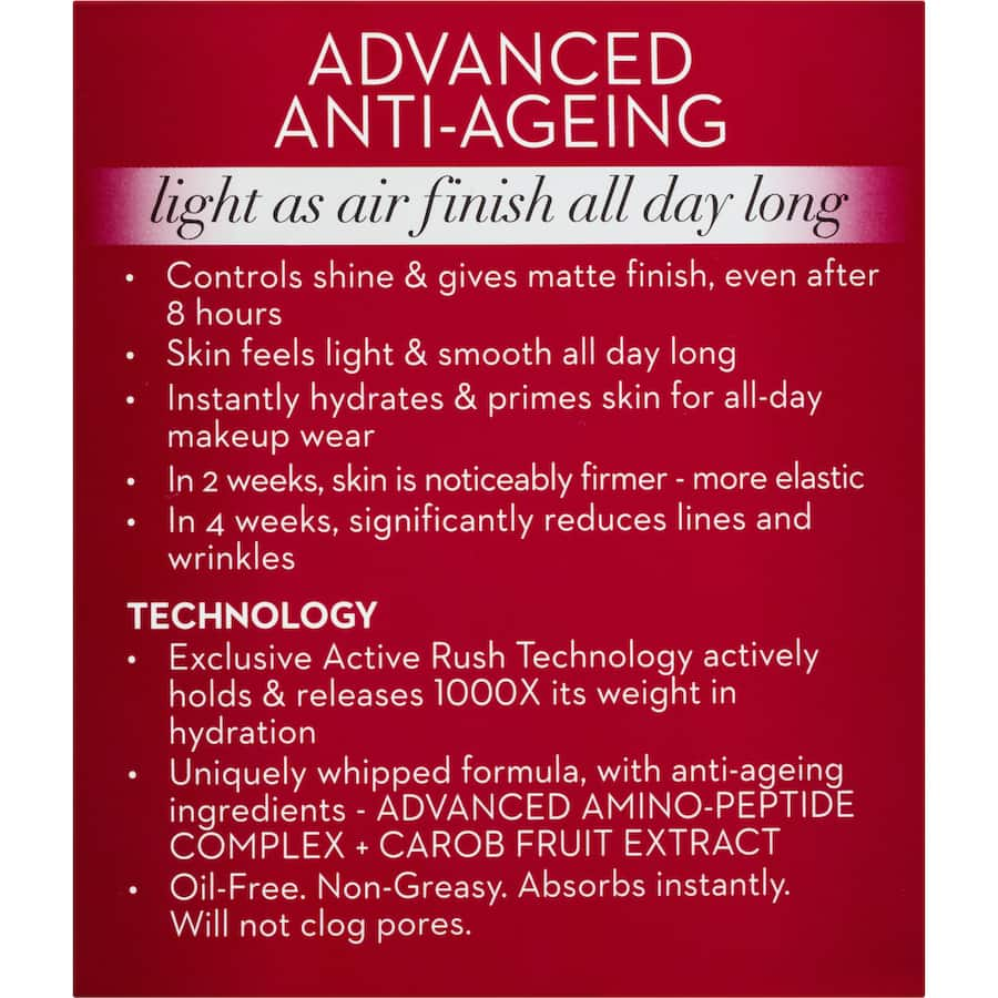 Lightweight Olay Regenerist Whip UV Face Cream SPF 30, hydrates, reduces wrinkles, controls shine, and protects skin.