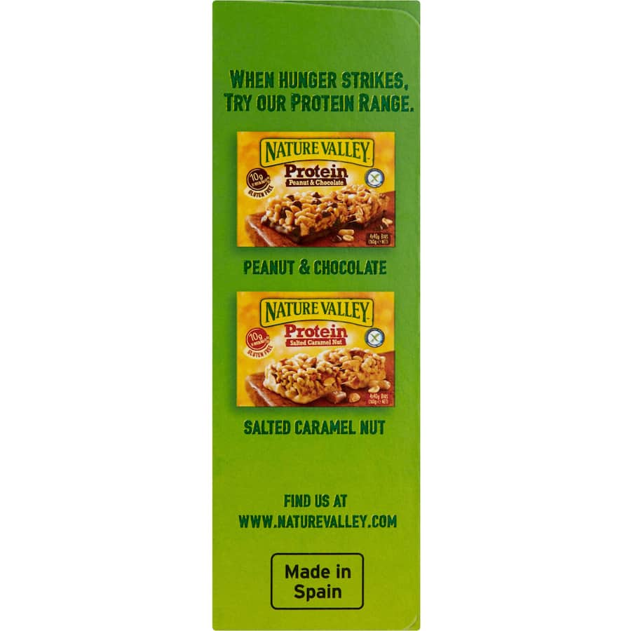 Nature Valley Crunchy Muesli Bars with Canadian Maple Syrup, made with whole grains, fiber-rich, and gluten-free snack bars.