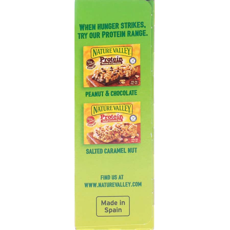 Nature Valley Crunchy Muesli Bars with oats and honey, packed with whole grains and fiber for a nutritious on-the-go snack.