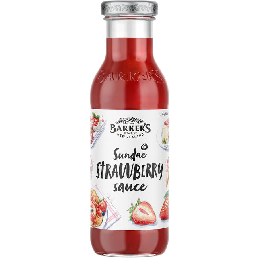 Barkers Berry Topping Strawberry Sundae Sauce