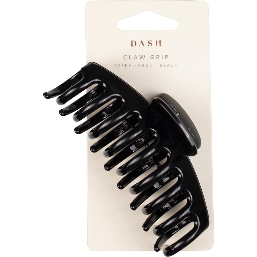 Elegant black Dash Hair Claw designed for secure styling of thick or long hair, perfect for any occasion.