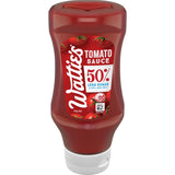 Wattie's Tomato Sauce 560g with 50% less sugar and salt, perfect for healthier meals and summer barbecues.