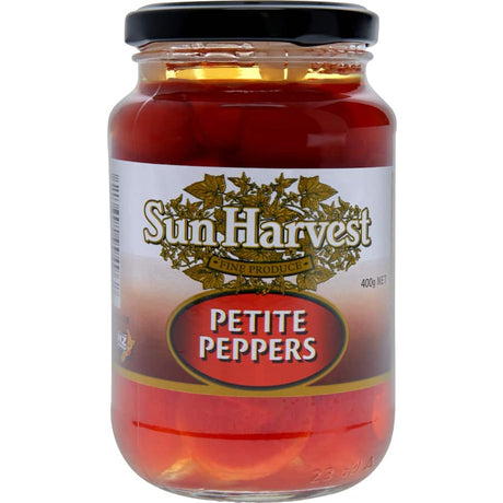 Colorful Sun Harvest Peppers Petite, rich in vitamins, perfect for enhancing dishes like salads, sandwiches, and gourmet pizzas.