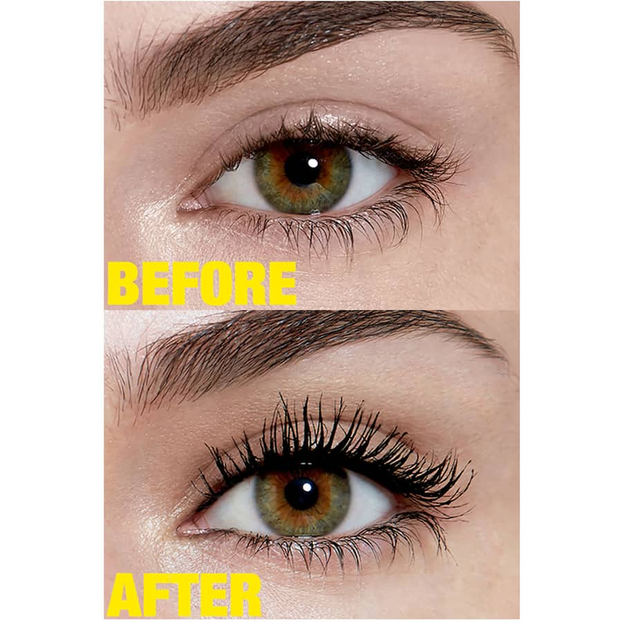 Bold and volumizing Maybelline Colossal Big Shot Mascara in Very Black with a unique big shot brush for maximum lash impact.