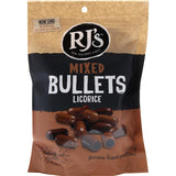 Rjs Bullets: dark and milk chocolate encasing chewy licorice for a blissful, decadent treat. Perfect for gifting or indulgence.