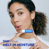 Nivea Lip Balm Original Care, designed for long-lasting hydration and protection, ensuring soft, moisturised lips for 24 hours.