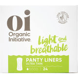 Comfortable Oi 100% Organic Cotton Panty Liners, soft and breathable for sensitive skin, ideal for light spotting and eco-friendly.