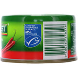 Flaked tuna with whole red chili and seasonings, packed with omega-3s for a flavorful and nutritious meal option.