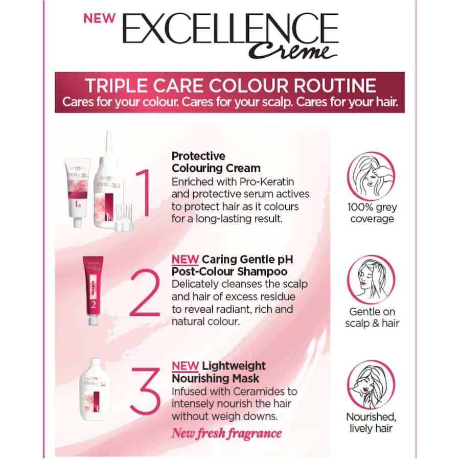 L'Oreal Excellence Hair Colour Light Blonde 9 box with pro-keratin formula for vibrant, long-lasting blonde and grey coverage.