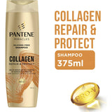 Pantene Miracles Shampoo Collagen Repair & Protect: silicone-free formula revitalizes hair, strengthens, and repairs damage in minutes.