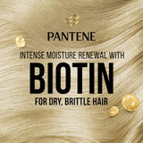 Pantene Miracles Shampoo with Biotin rejuvenates hair, providing deep moisture and shine while strengthening against breakage.