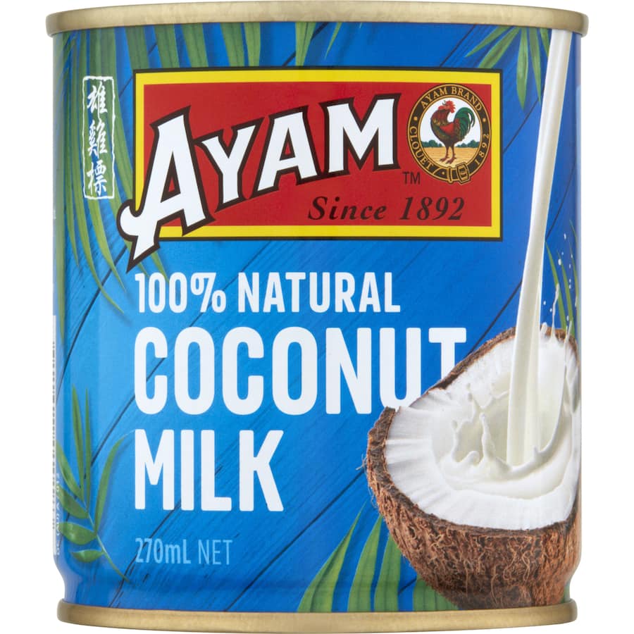 Ayam Coconut Milk Premium - creamy coconut milk for curries, soups, and desserts; gluten-free, dairy-free, healthy choice.