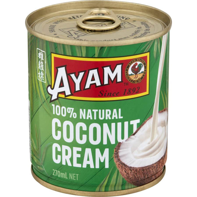 Ayam Coconut Cream Premium offers rich, natural flavor for curries, desserts, and drinks, made from handpicked coconuts.