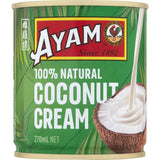 Ayam Coconut Cream Premium in a can, perfect for adding rich flavor to curries, desserts, and beverages.