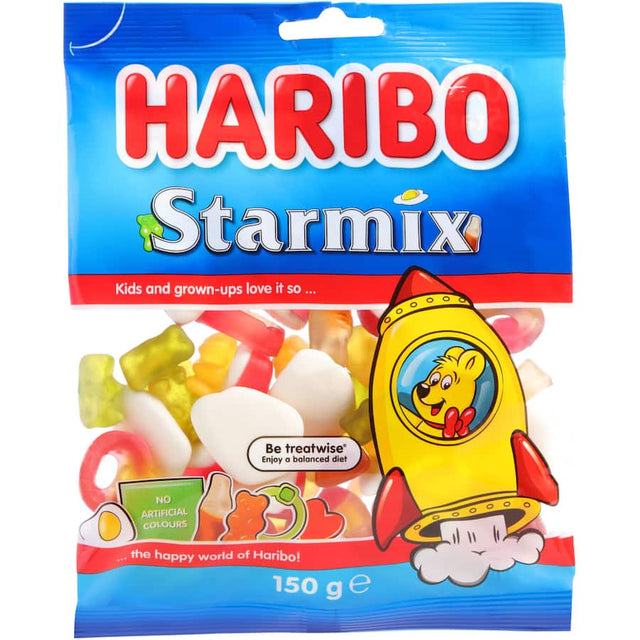 Haribo Jelly Sweets Star Mix featuring fruity star-shaped candies, Goldbears, and chewy, sweet flavors for any occasion.