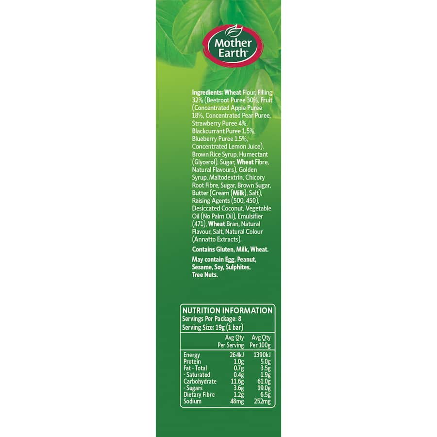 Mother Earth Fruit Sticks in Beetroot, Apple & Berry flavor, a nutritious, soft snack made from real fruit and vegetable purees.