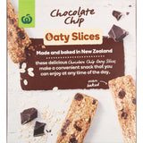 Oven-baked chocolate chip oat bars made in New Zealand, perfect for a nutritious snack or lunchbox treat.