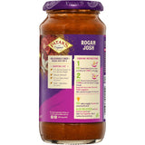 Patak's Rogan Josh Simmer Sauce, a medium-heat blend of aromatic spices with tomatoes and onions, perfect for quick curries.