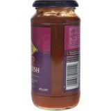 Rich and aromatic Patak's Rogan Josh Simmer Sauce in a recyclable jar, perfect for quick and delicious curry meals.