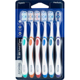 All Smiles Total Care Pro Medium Toothbrush 6pk for optimal oral hygiene, featuring medium bristles and ergonomic grip.