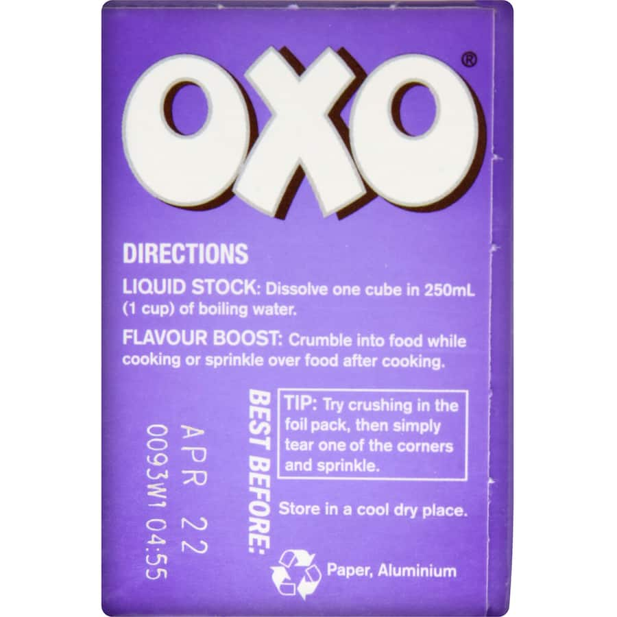 Oxo Lamb Stock Cubes 71g box featuring rich, flavorful stock for stews, soups, and roasts with premium lamb and herbs.