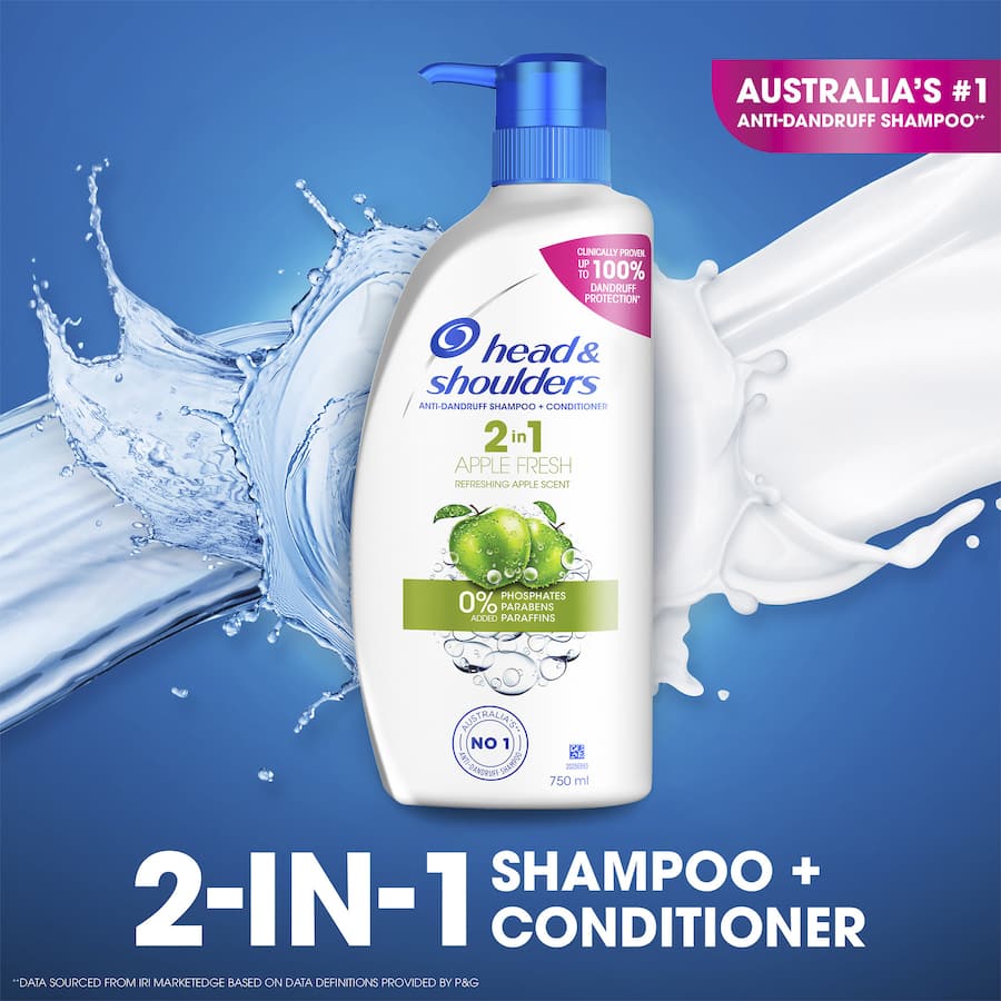 Head & Shoulders 2 In 1 Shampoo & Conditioner Apple Fresh 750mL