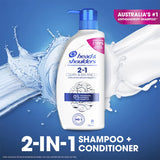 Head & Shoulders 2 in 1 Clean & Balanced shampoo and conditioner, fights dandruff while nourishing hair, pH balanced formula.