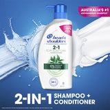 Head & Shoulders 2 In 1 Shampoo & Conditioner for itchy scalp care, enriched with eucalyptus for soothing nourishment.