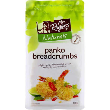 Mrs. Rogers Panko Bread Crumbs: finely textured, crunchy, ideal for breading and enhancing dishes with a gourmet finish.