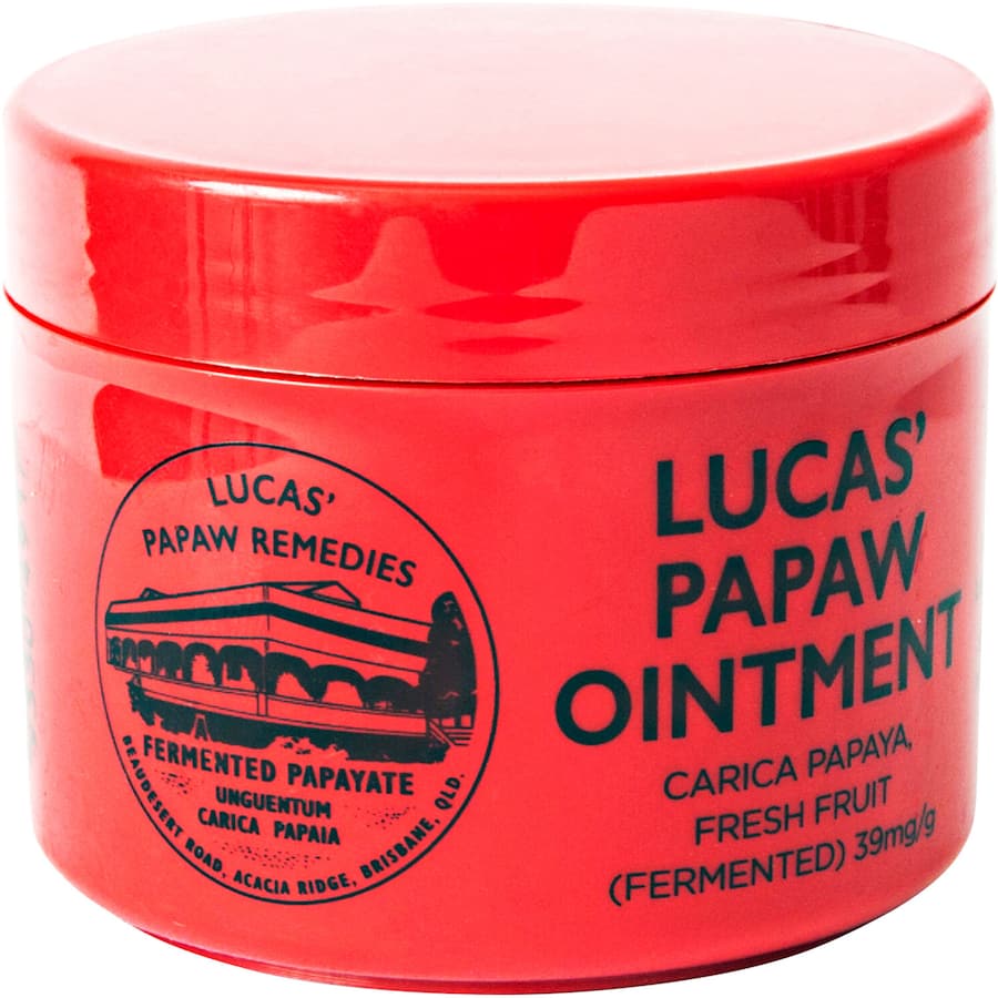 Lucas Ointment Papaw, an all-natural, multifunctional skincare remedy with papaya extract for soothing and healing skin.