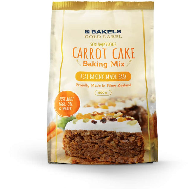 Bakels Gold Label Baking Mix for Carrot Cake – a convenient, high-quality mix for moist and flavorful cakes.