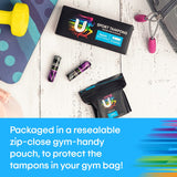 U By Kotex Regular Sport Tampons designed for active lifestyles, providing leak-proof protection and easy insertion.