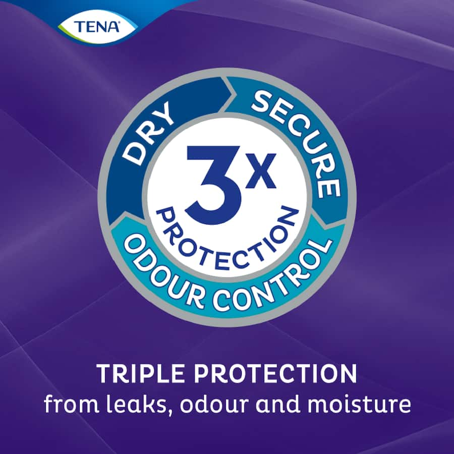 Soft, white TENA Pants Night Large offer secure, comfortable protection for nighttime incontinence with anti-leak barriers.