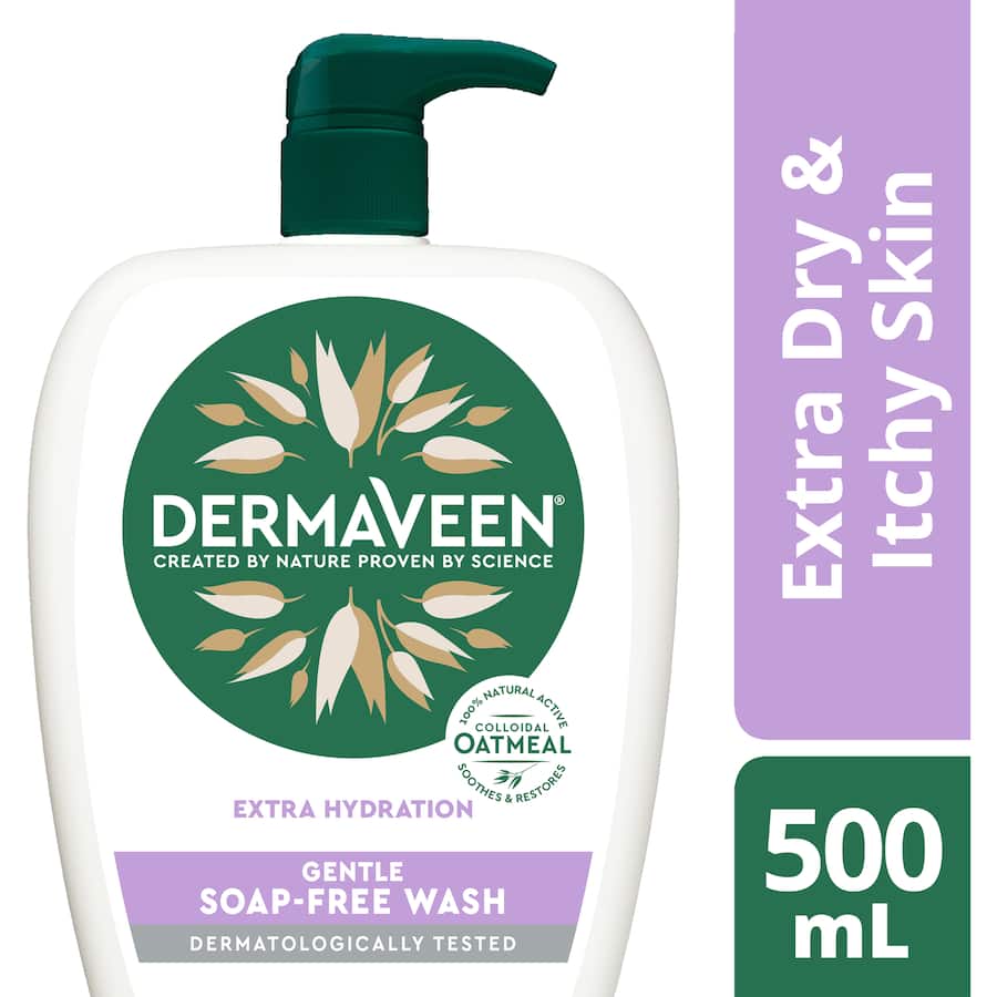Dermaveen Body Wash Extra Gentle Soap Free Pump 500mL