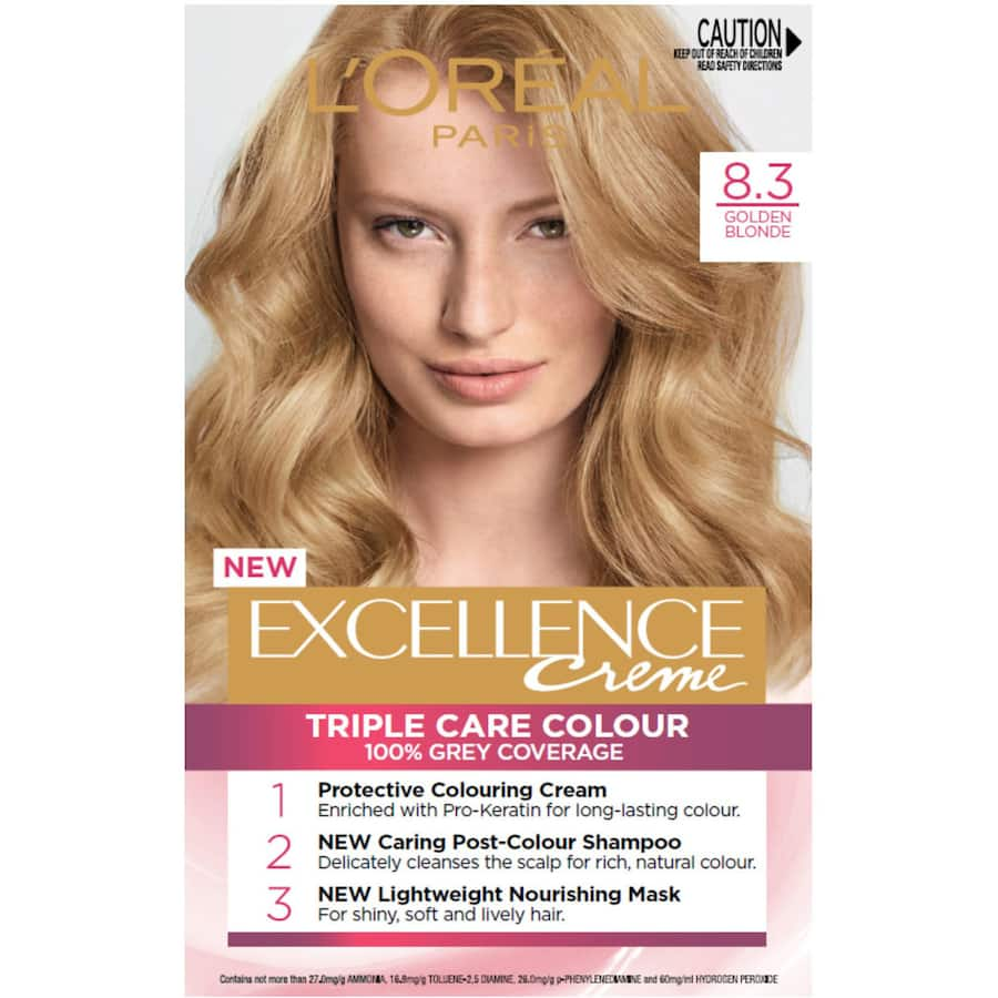 Loreal Excellence Hair Colour Golden Blonde 8.3