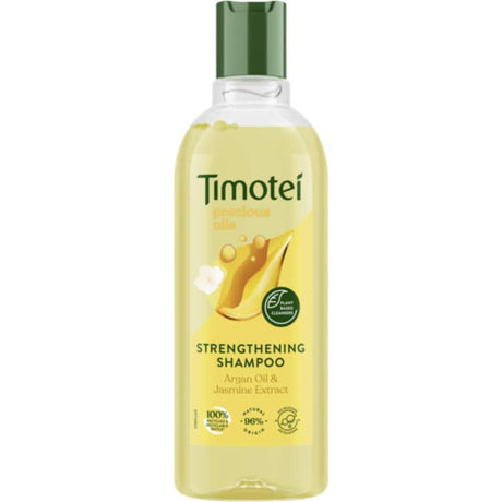 Timotei Shampoo Strengthening: a nourishing formula for revitalizing, fortifying hair and promoting healthy growth with a refreshing scent.