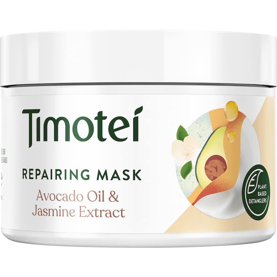 Luxurious Timotei Hair Mask Repairing revitalizes damaged hair, providing deep nourishment and hydration for silky, healthy locks.