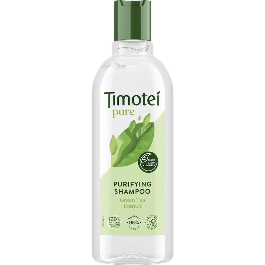 Timotei Purifying Shampoo: cleanses and rejuvenates hair with natural ingredients, leaving it fresh, light, and revitalized.